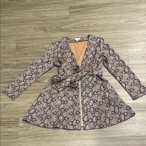 Snake Print Long Sleeve Jacket
